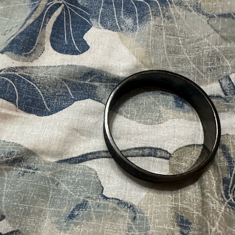 Black Rhodium plated BANGLE with Eternity Black & Clear Rhinestones